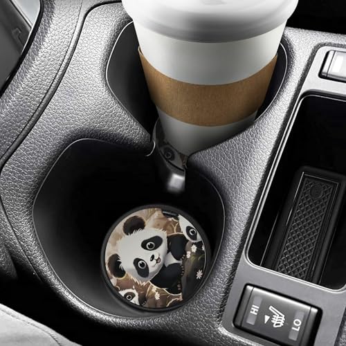 Portavasos Para Auto Decorativo Panda 2.6 Pulgadas 2 Pzas miniatura 6