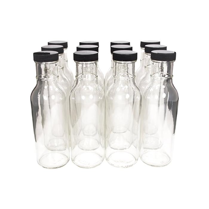 Buy Wide Mouth Empty Sauce Bottles 12oz complete Set of Bottles and