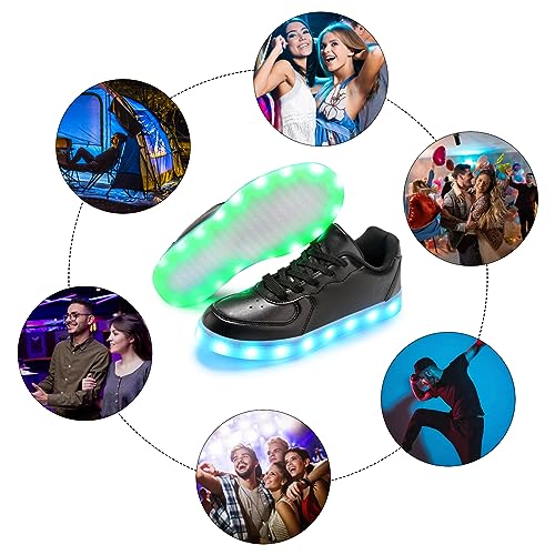 Image of Light Up Shoes Men Women LED Shoes USB Charging Adult High Top LED Sneakers Glow in The Dark Footwear for Dancing Party Festivals Festivals