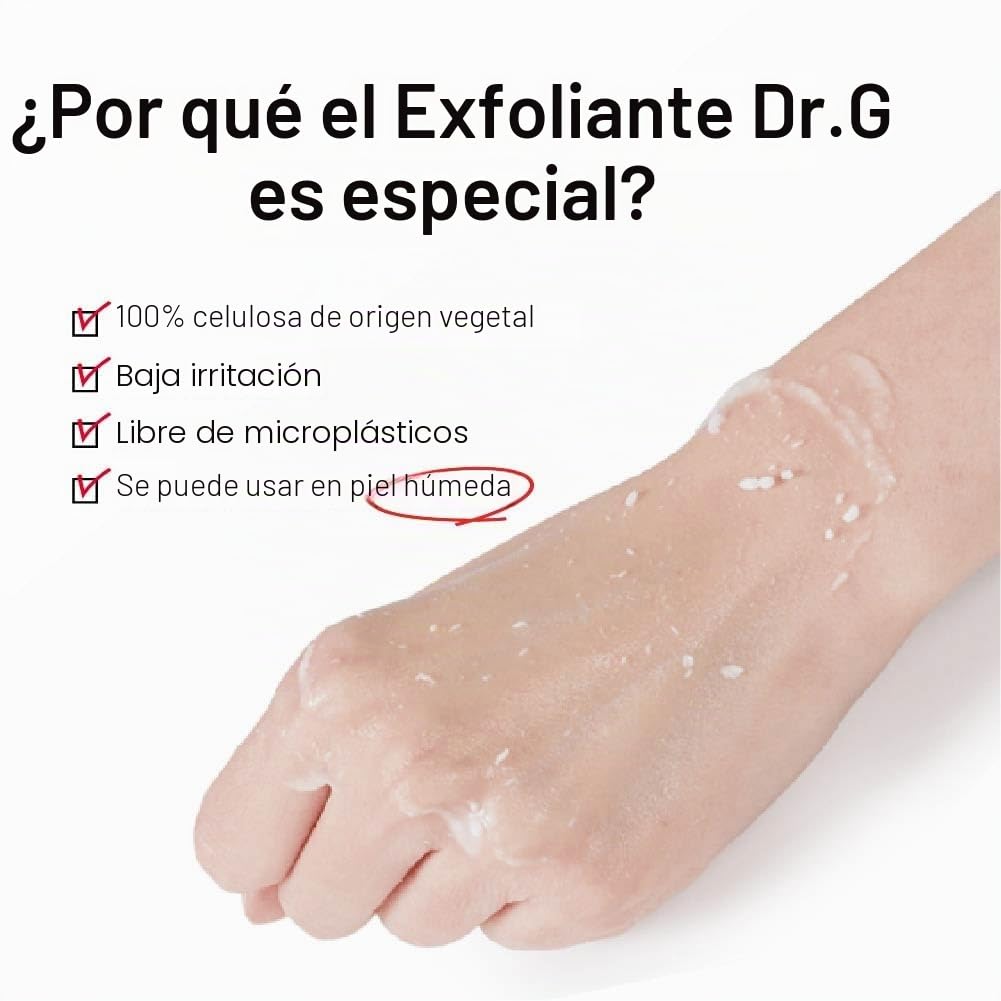 Dr. G Brightening Peeling Gel – Cuidado de la piel coreano para piel brillante – Exfoliante facial Aqua Gommage – Ácido hialurónico, ceramidas, vitamina C – Textura suave de la piel, baja irritación