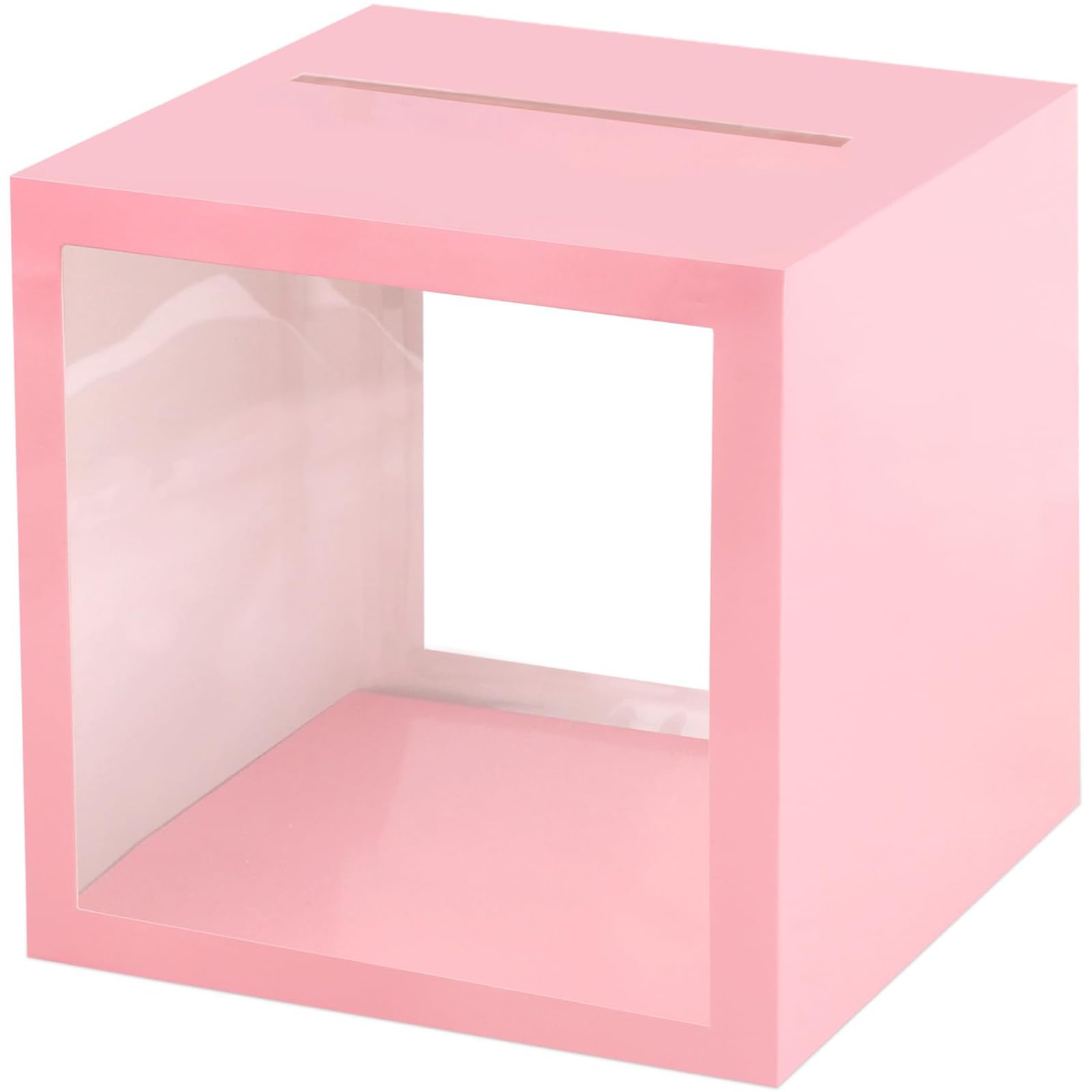 Pink Card Box Wedding Favors Gift Card Boxes Post Box Cardboard Receiving Money Box Holder for Wedding Reception, Baby Showers, Anniversary, Birthday Party, Retirement, Graduation Envelope Holder