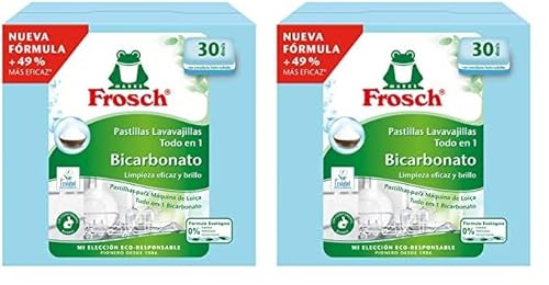 Frosch Lavavajillas a Maquina Pastillas Bicarbonato de Sodio - 540 gr (Paquete de 2)