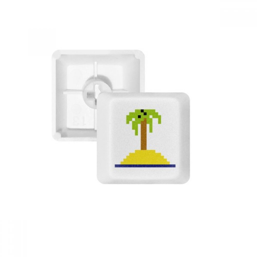 Keycaps Pixel Arbre de Coco pour Customiser un Clavier de Bureau