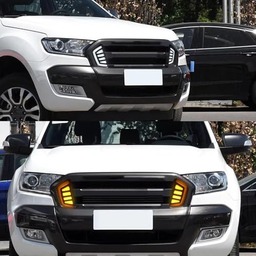 Parrilla con luz diurna LED Ford Ranger 2016 con acabado resistente e intermitente 5