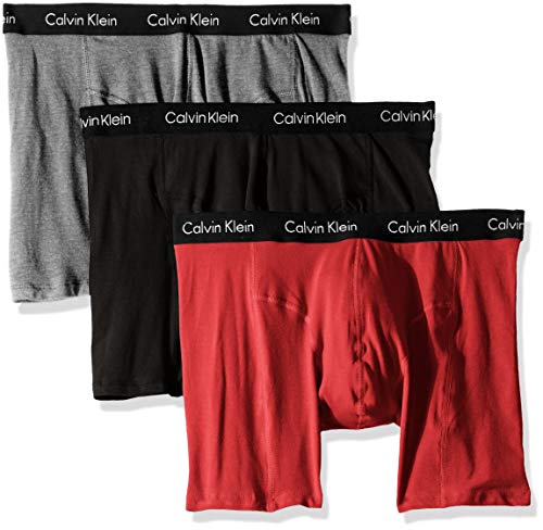 Calvin Klein Men's Underwear CK Axis 3 Pack Boxer Briefs, Empower/Wolf Grey Heather/Black