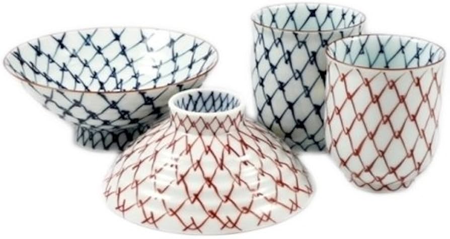 Amazon.co.jp: 有田 波佐見焼 福峰窯 掛網 茶碗・湯呑 睦揃 : ホーム Amazon.co.jp: 有田 波佐見焼 福峰窯 掛網 茶碗・湯呑 睦揃 : ホーム