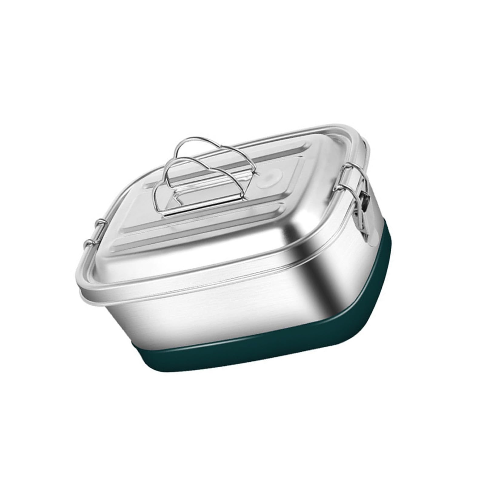 Uqezagpa Leak Proof 304 Stainless Steel Lunch Box Functional Stainless Steel Food Storage Container for Meal Preparations Leak Proof Food Container