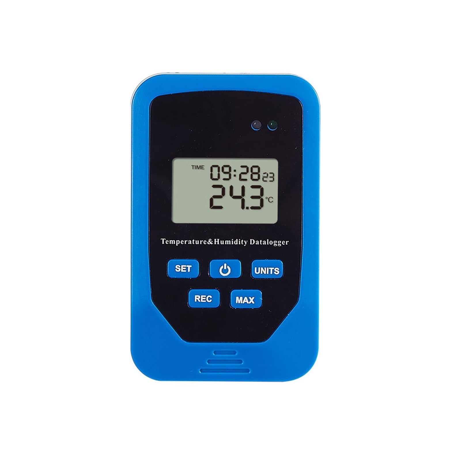 Cyfrowy, plastikowy rejestrator danych temperatury USB, wysoka dokładność, stopień ochrony IP65, wyświetlacz LCD, termometr rejestrujący C/F