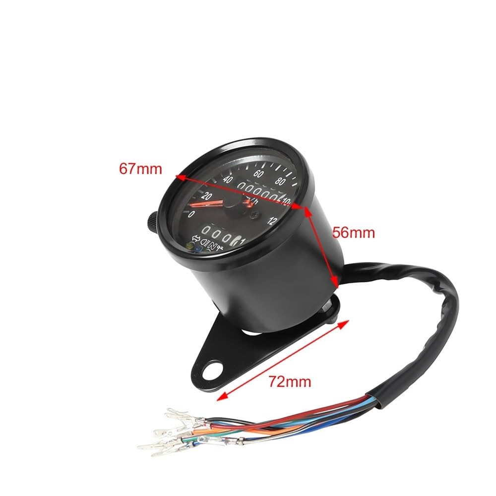 Compteur de Vitesse Digital Moto Compteur Kilométrique Double Universel pour Moto, 0-140 Km/h, Compteur De Vitesse, Tachymètre, Double Odomètre, Tachymètre Double