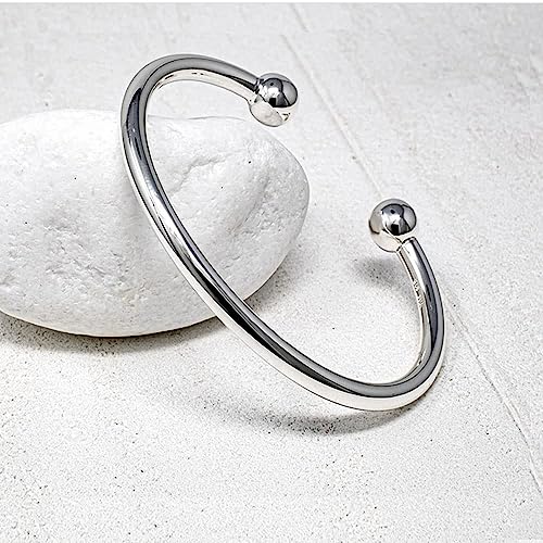 Men's Silver Torque Bangle | Solid 925 Sterling Silver Torque Bangle Bracelet - Silver Bangle For Men2