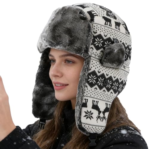 Bonnet ushanka à chauffage USB chaud pour randonnée et vélo en hiver