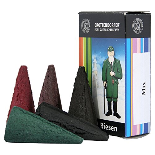 Original Crottendorfer – Conos de incienso gigantes – Aroma: mezcla de colores gigantes – Cantidad: 5 unidades – Tamaño: XL – Fabricado en Alemania