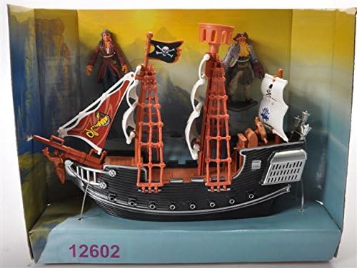 De bateau pirate-plumes demi-sang, environ 29 x 10 x 23 cm