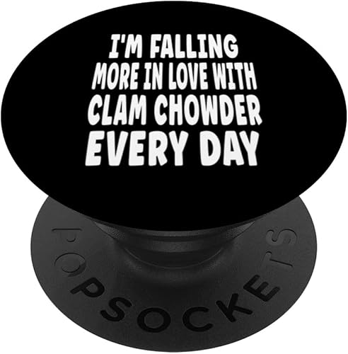 Funny Clam Chowder Valentine Joke - Falling In Love PopSockets Swappable PopGrip