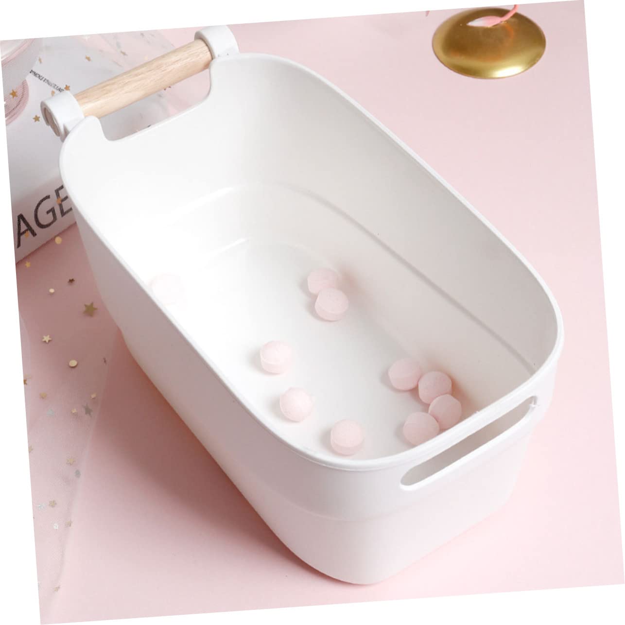 Outanaya Nail Art Soak Bowl Hand Soak Bowl for Manicure White Soaking Container for Nail Salons