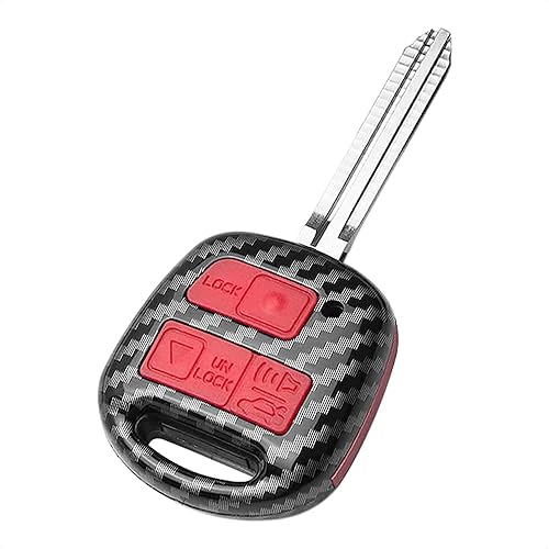 Miniatura 6 de TANGSEN Funda de silicona negra con patrón de fibra de carbono, compatible con Toyota Land Cruiser FJ Cruiser Lexus Es300 Ls430 Lx470 Rx300 Rx330