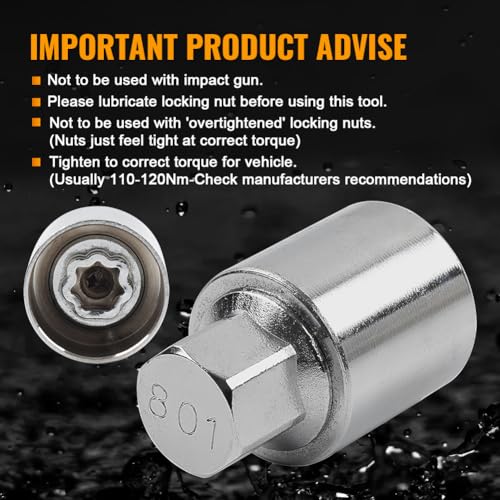 Image of Rbanna1 1pc Metal Locking Scoket Adaptor Wheel Nut Screw Lug Removal Key Tool 801 Sliver For Dodge Journey 2016-2020 Car