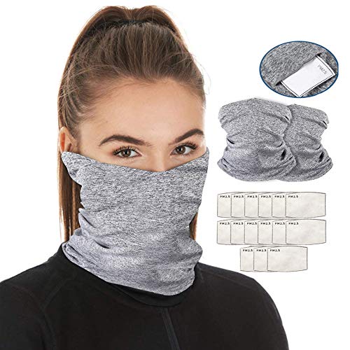 Scarf Bandanas Neck Gaiter Multi-Purpose Balaclava Headwear for Outdoor Sports (Light Gray)