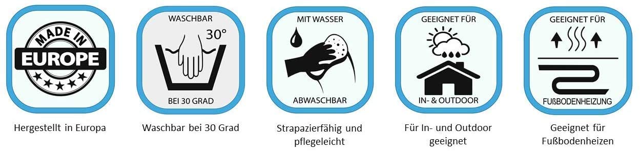 Zala Living Cook & Clean Läufer – rutschfest Teppichläufer Flachgewebe Kurzflor Teppich Küchenteppich Waschbar Küchenläufer Kitchen für Flur, Küche, Wohnzimmer – Schwarz Weiß, 50x150cm
