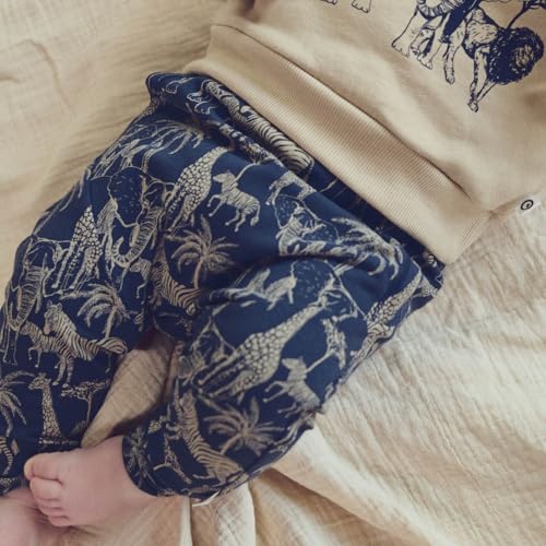 by Green Cotton Safari Printed Pants for Baby Boys, GOTS Organic Certified Cotton Blend, Easy Changes3