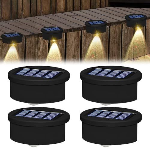 Jonuin Luces solares para exteriores, Pack de 4 lámparas solares flotantes para piscinas, iluminacion exterior solar, para decorar piscinas, terraza, escaleras, estanques y jardines