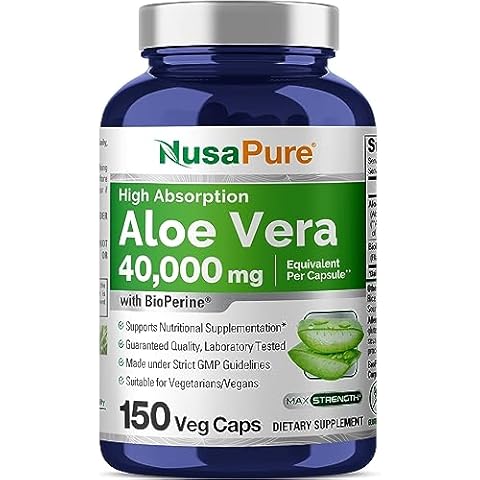 NusaPure Aloe Vera 40,000mg Capsules Cover