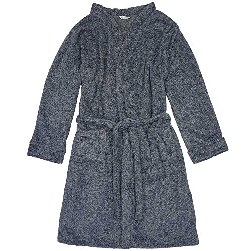Albornoz de forro polar hombre ropa de descanso marl azul talla XL