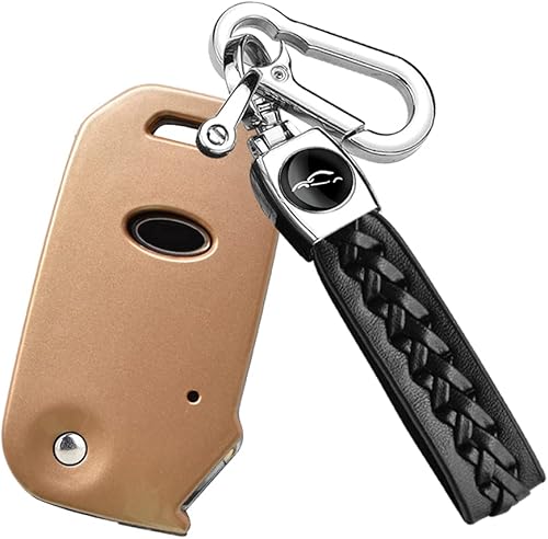 Miniatura 1 de ontto Funda para llavero Kia Flip Remote con estilo y soporte para llaves, color dorado