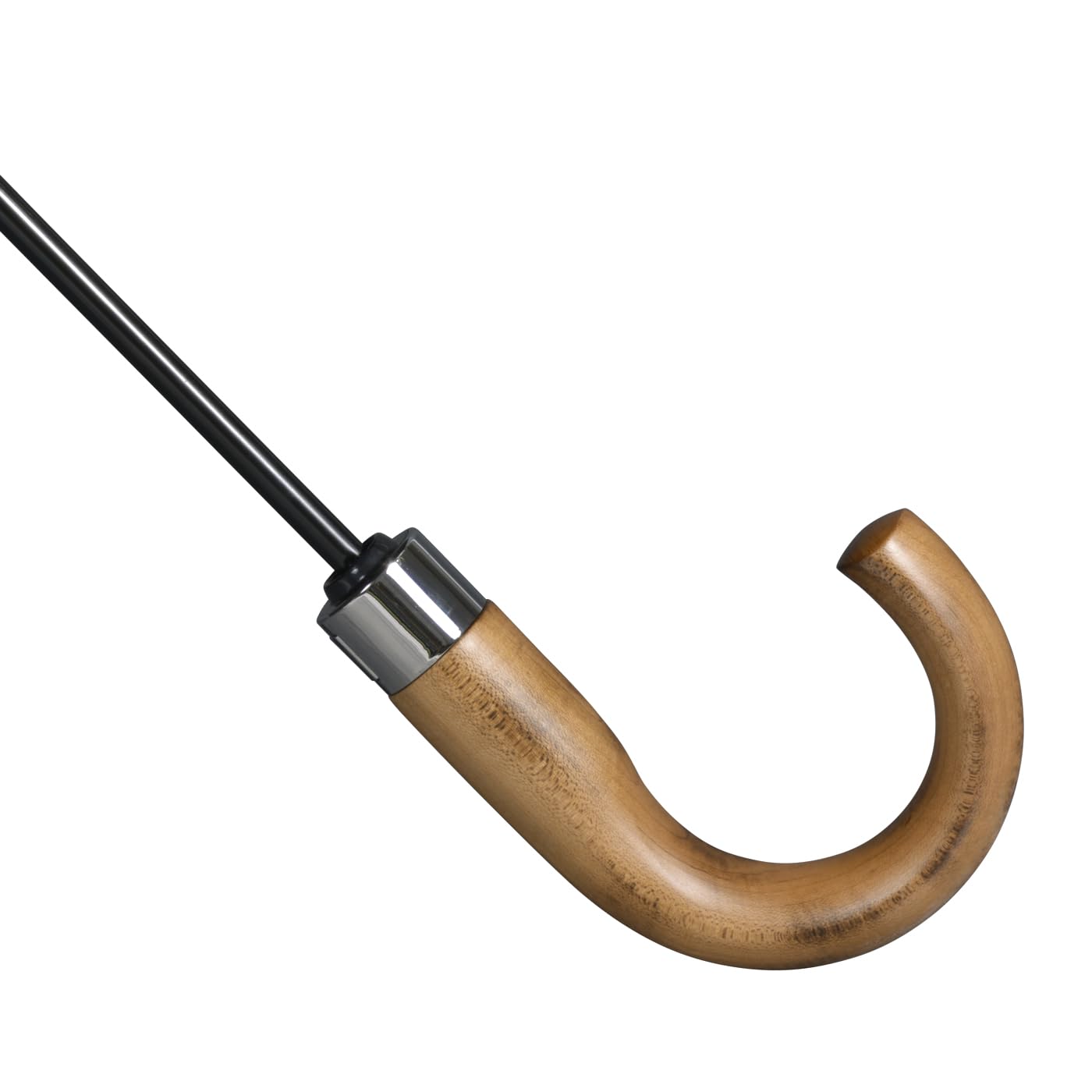 iX-brella - Sombrilla XXL para hombre de 121 cm con mango de madera auténtica y cierre automático