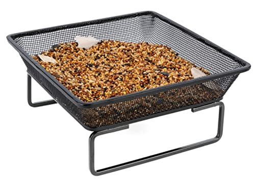 Wosibo Platform Ground Bird Feeder Tray, Metal Mesh Seed Tray For Ground Dove Birds Or Squirrels Outdoor Garden Decoration 2 #TOP1