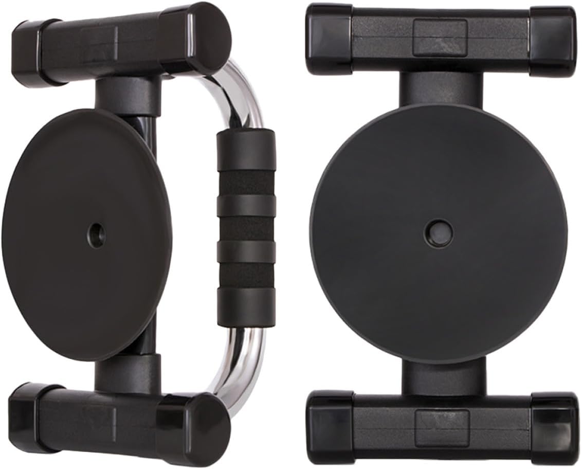 Cabilock H-type Body Building Push up Bars with Suction Cup, Non-slip Grip Push up Stands with Cotton Covers, Fitness Equipment for Home Gym and Crunches Training (black)