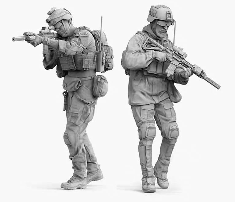 Kit modelo resina soldado U.S. Commando 1:16 sin pintar miniatura 1