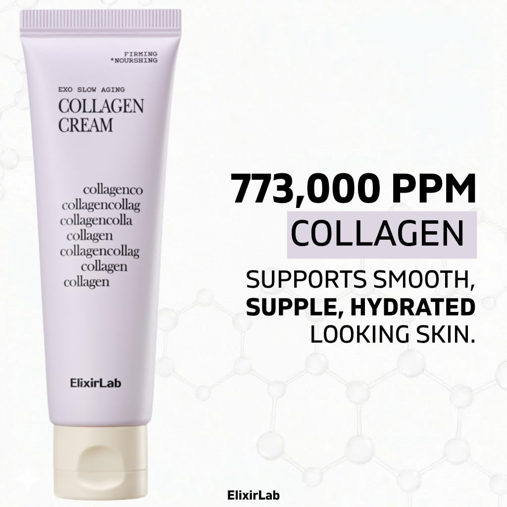 Collagen Cream 773,000ppm | 1.76 oz Korean Firming Moisturizer with Niacinamide, Peptides & Adenosine | Anti-Aging Elasticity & Wrinkle Care for Dry Mature Skin