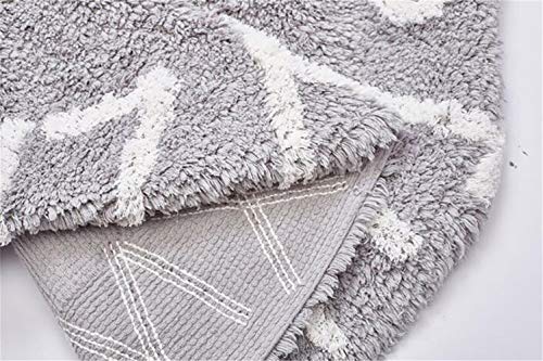 Abc Nursery Rugs Round Kids Rug Circle Alphabet Rug Kids Play Mat For Infants Boys Girls Soft Cotton Carpet Educational Area Rug 47Inch (Gray) #TOP4