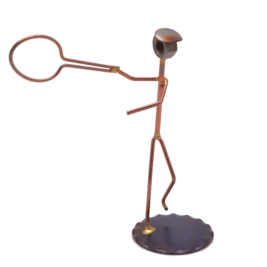 Tennis Forehand Collectible Handmade Metal Art Figurine, Desk Accessories, Trophy, Boss Gift, Home Office Décor, Collectible Figures