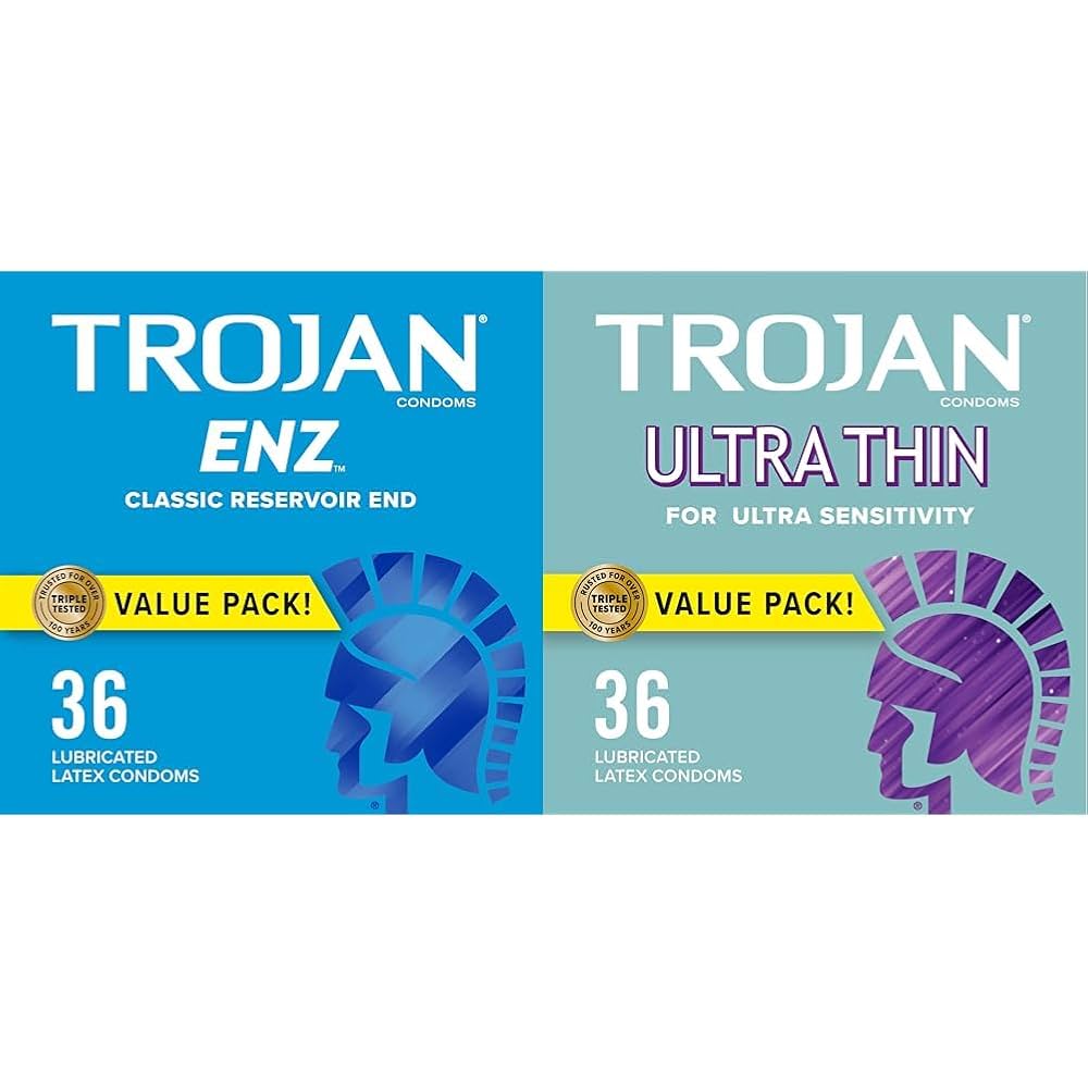 Amazon.com: TROJAN ENZ Lubricated Condoms, Latex Condoms