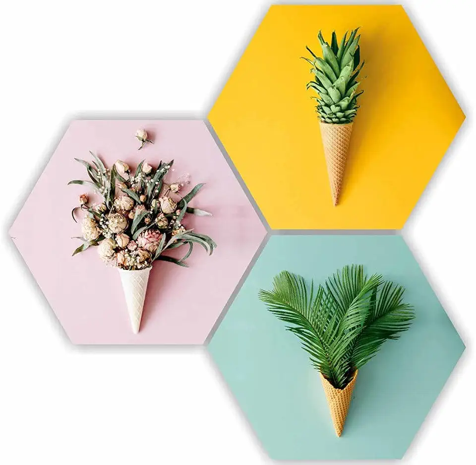 SAF Preety Floral Flower and Leaf in Cone Pot