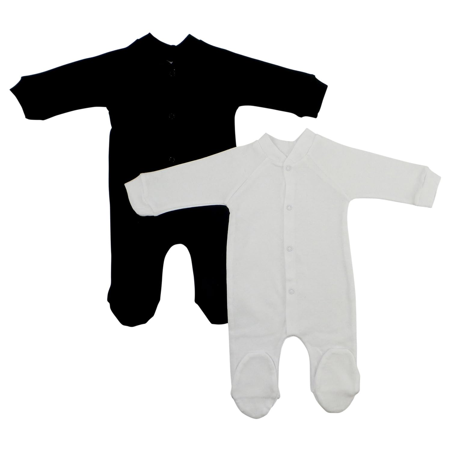 Interlock Black and White Closed-toe Sleep & Play (Pack of 2)