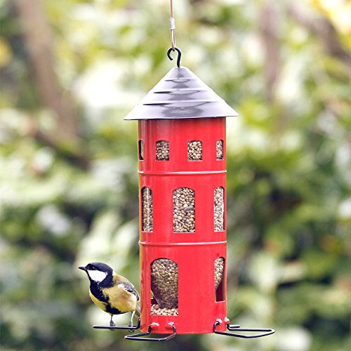 Wildlife Garden - WG339 Kombi-Haus Samen, Futterhaus, Futtersilo - rot