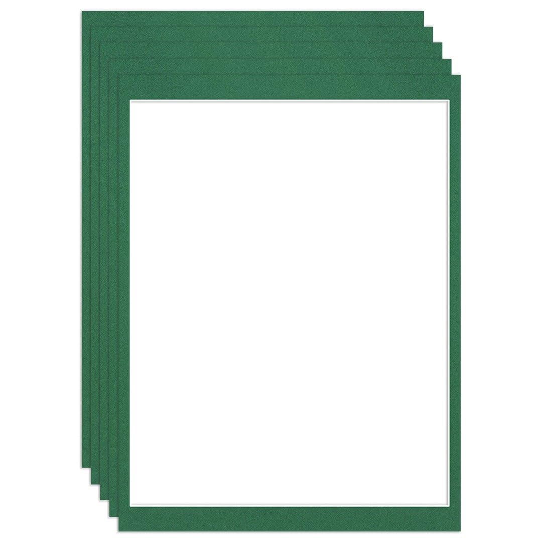 Procut Global 16x12" Emerald Picture Mounts to Fit 14x11" Aperture - Precision Cut Cardboard Photo Mount - Ideal for Frames, Prints, Artwork & Certificates - Sizes & Colours Available - 5 Pack