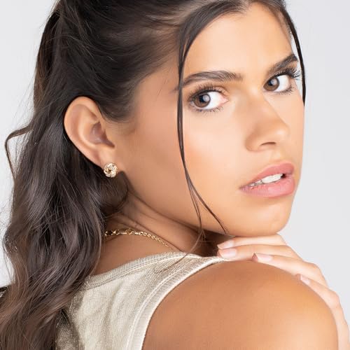 Barzel 18K Gold Plated Woven Love Knot Stud Earrings - Made In Brazil3