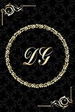 DG: Golden Monogrammed Letters, Executive Personalized Journal With Two Letters Initials, Designer...