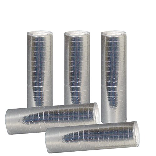 PARTY DISCOUNT SPARPACK! Luftschlange Silber, Standardmaß 48 STK.