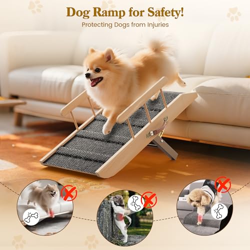 image for Fuzzipet Small Dog Ramp for Bed Couch, Pet Ramp for Small Old Dogs Cat