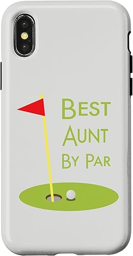 Funda para iPhone XXS Best Aunt By Par con temática de golf para jugar al golf tía golfista
