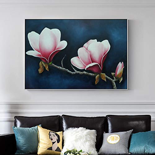Peinture impression sur toile fleurs rouges Grand Magnolia affiche et impressions pour salon 30x30