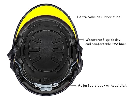 ipoob Reevas Adult Whitewater Kayaking Rafting SUP Surfing Waterskiing Helmet (Chrome Yellow, Medium)