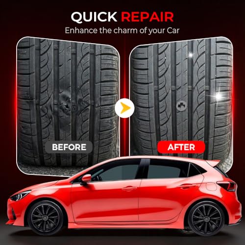 Image of Tire Repair Nails Kit, 2 Size Tire Plug Kit with Screwdriver (20 Pcs) | Two Repair Sizes; Screw-In Installation; Durable Rubber & Metal; Compatible with Tubeless Tires; Portable Repair Kit