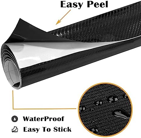 Arespark Carbon Covering, 150 x 30 cm 6D, folia samoprzylepna, czarny węgiel winylowy, wodoodporna naklejka na motocykle, samochody, komputer, meble dekoracyjne