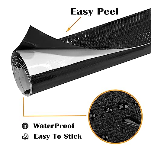 Arespark 6D Carbon Folie,Schwarz Autofolie 150 X 30cm,Selbstklebend Autofolie aus Vinyl, Auto Schutz Carbon Folie